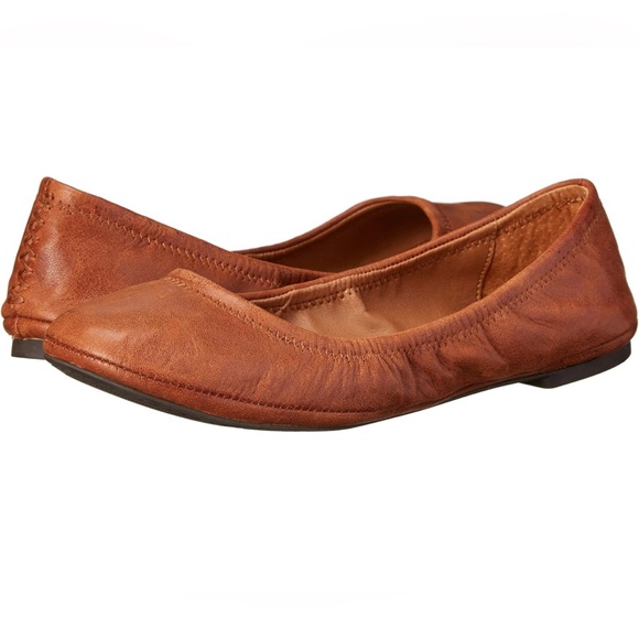 NIB Lucky Brand Women's Emmie Ballet Flat. Bourbon Tan color. Women size 6.5 - Picture 1 of 7